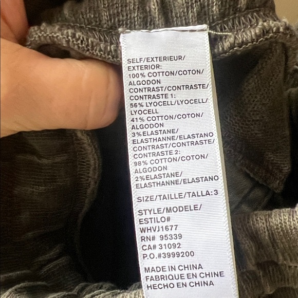 Standard James Perse Contrast Sweatpants in Army Green Pigment Sz 3=L - Picture 5 of 10